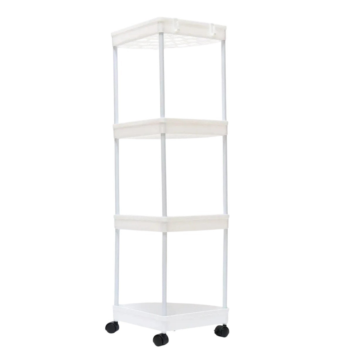 Этажерка угловая на колесах Corner Storage Rack 4 яруса 28 х 22 х 85 см