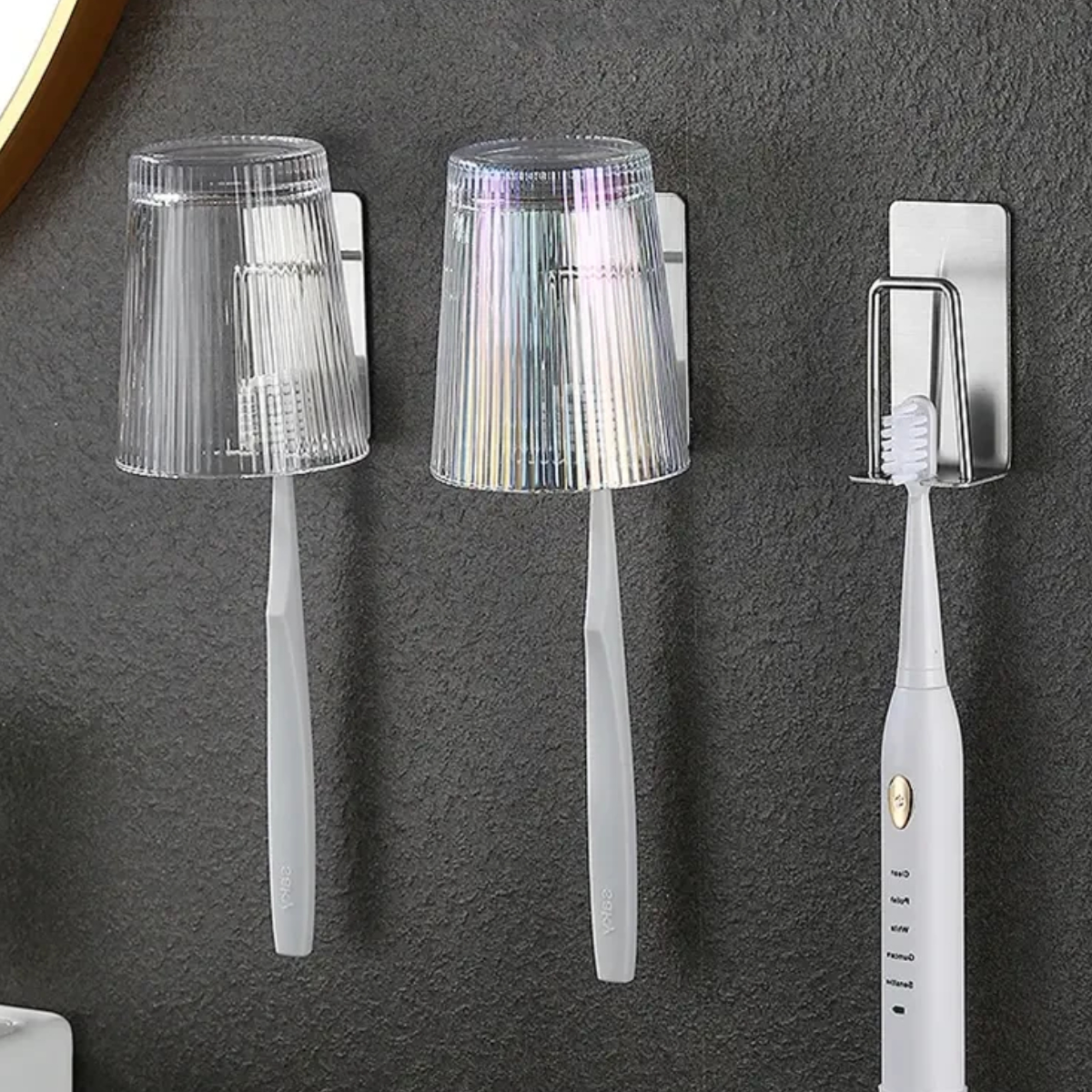 Тримач настінний самоклеючий для зубної щітки у ванну Toothbrush Holder 4 х 6.5 см (R10845)