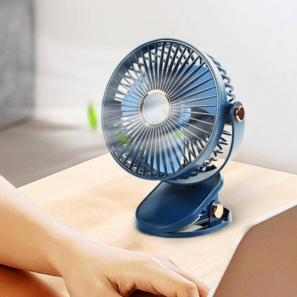 Портативный USB вентилятор на аккумуляторе с прищепкой Mini Fan