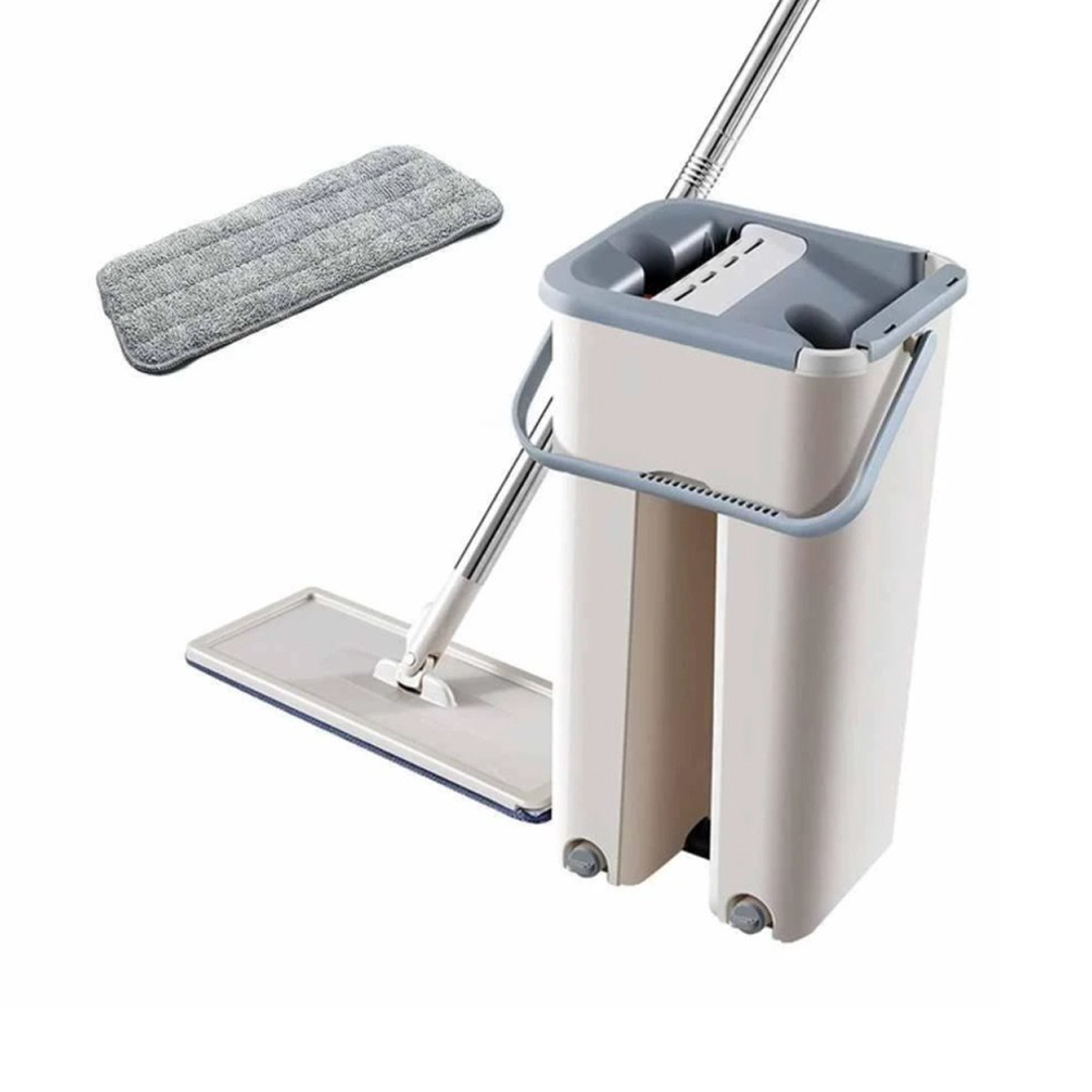 Швабра с ведром Scratch Cleaning Mop автоматический отжим (YT-200) Бежевый