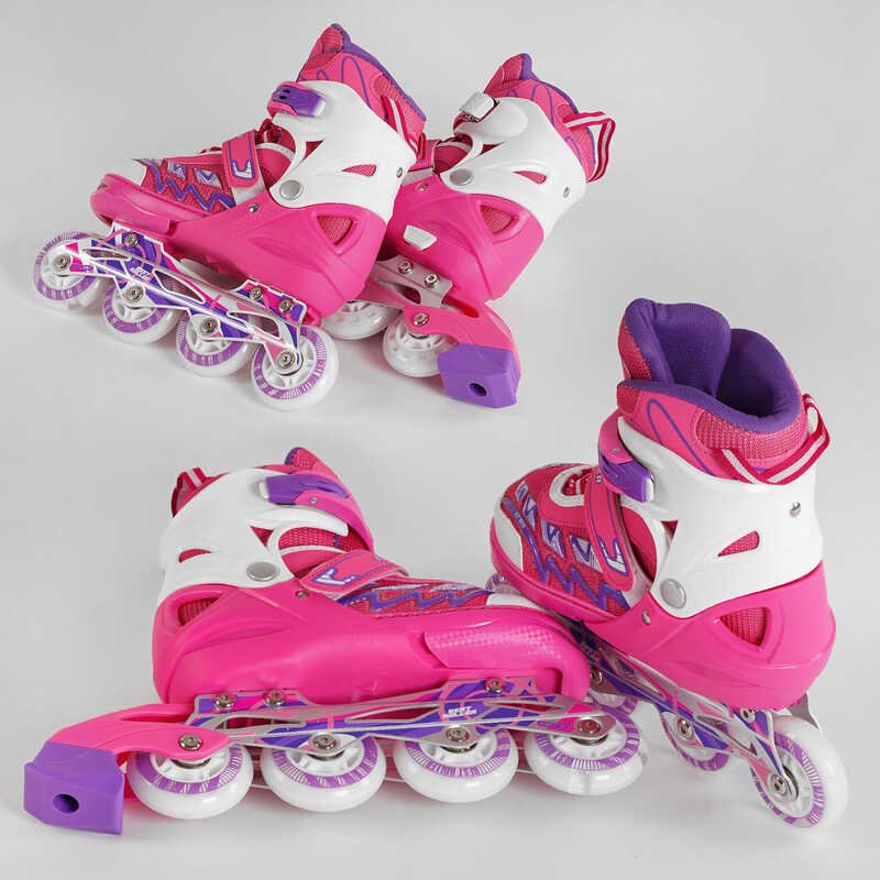 Ролики_69022-М_Best_Roller_размер_35-38_(6)_РОЗОВЫЙ_колёса_PU_ПЕРЕДНЕЕ_КОЛЕСО_СВЕТ_d_колес_–_65_см_в