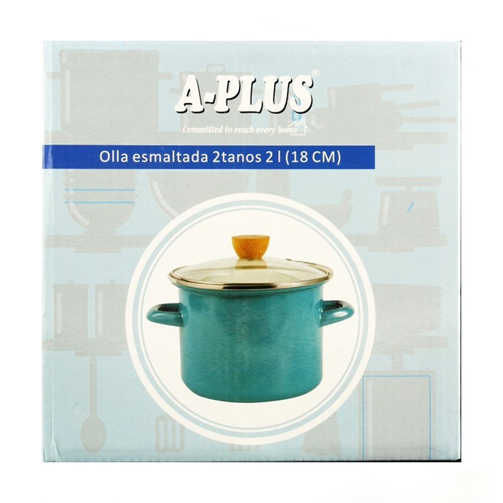 Кастрюля эмалированная A-PLUS 2.7 л (0959)
