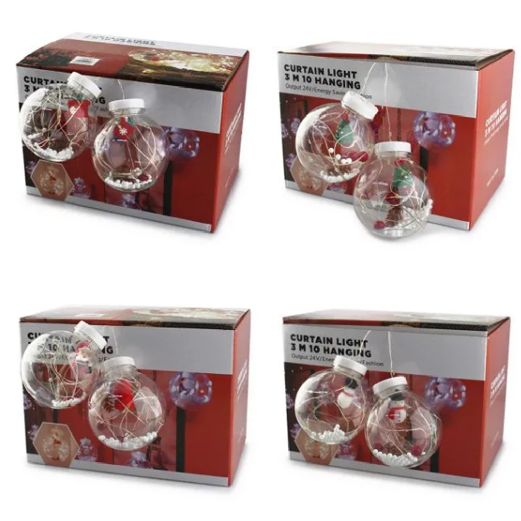 Гірлянда новорічна Xmas Copper curtain ball lamp 3 х 1.5 м 200L W-1 (8076) Біла