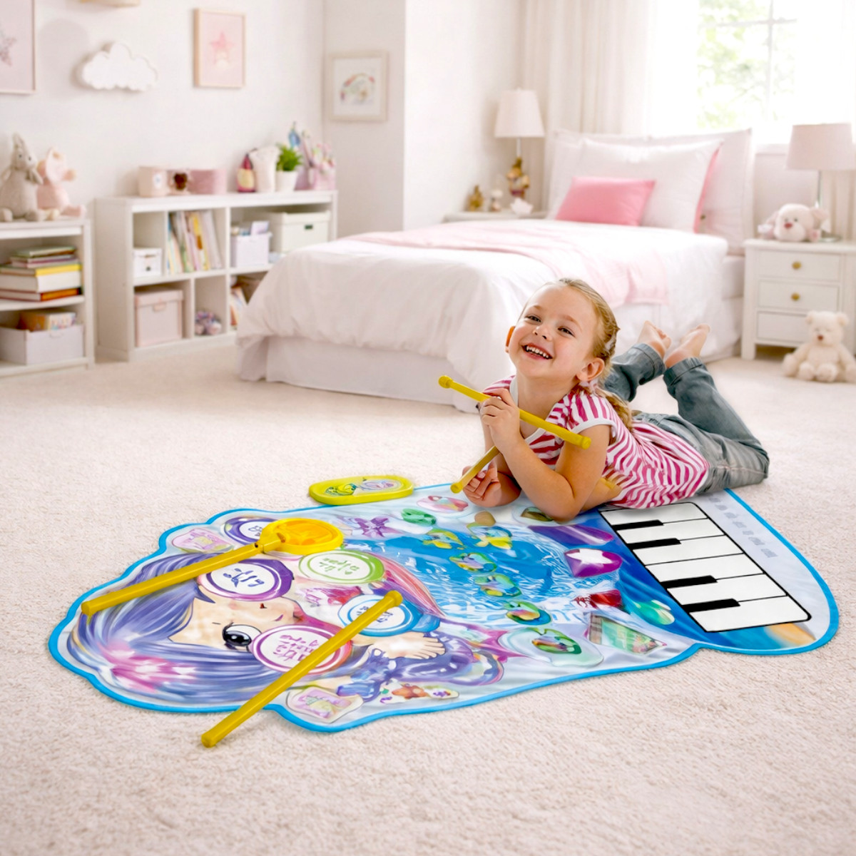 Дитячий музичний килимок 2 в 1 Music Blanket іграшка зі звуками для дітей (YYD-06)