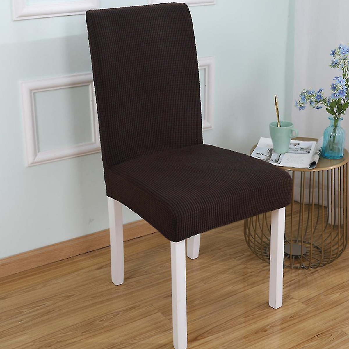 Чохол на стілець натяжний Elastica Cubre Silla "Brown" 50 х 40 см~65 х 45 см (R89560-BR)