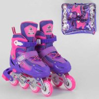 Ролики_10033-S_Best_Roller_размер_30-33_цвет_-_ФИОЛЕТОВЫЙ_(6)_колёса_PVC_ПЕРЕДНЕЕ_КОЛЕСО_СВЕТ_в_сумк