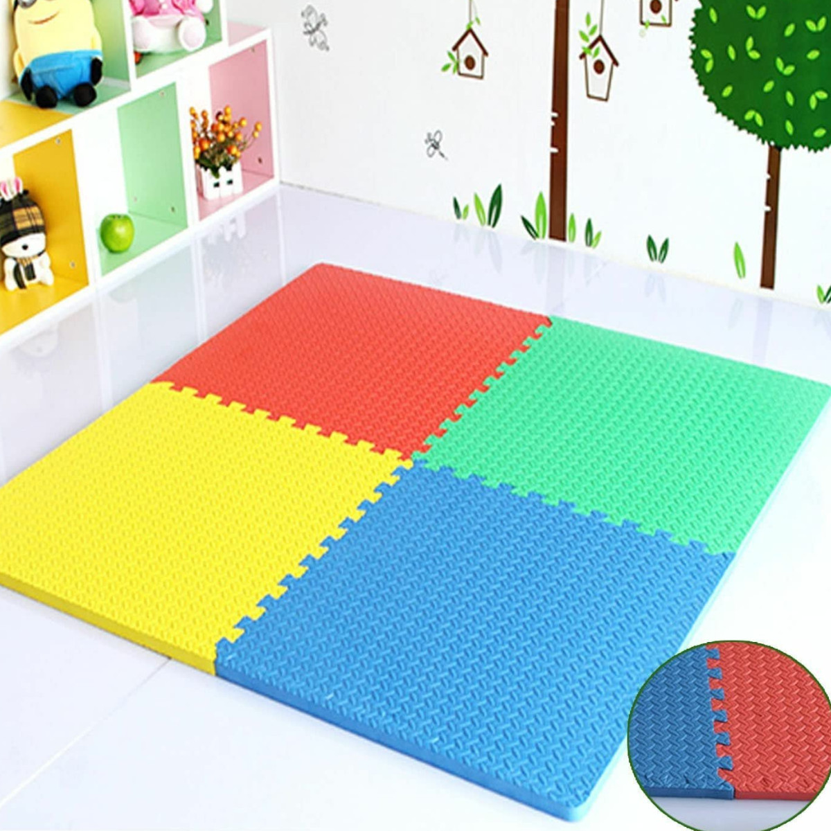 Килимок-пазл Puzzle Mat з масажним покриттям 60 х 60 см 4 шт в наборі (C 36627)