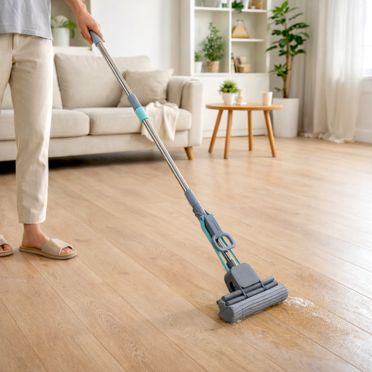 Швабра роликовая для уборки Cleaning Mop с двойным отжимом 125 х 28 см (MH-4933)
