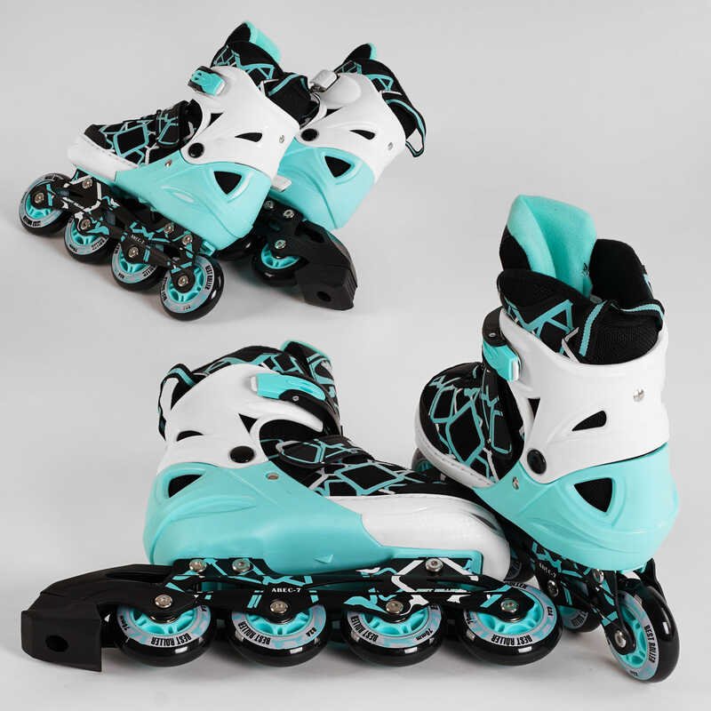 Ролики_4414-М_Best_Roller_размер_35-38_(6)_БИРЮЗОВЫЙ_колёса_PU_ПЕРЕДНЕЕ_КОЛЕСО_СВЕТ_d_колес_–_65_см_