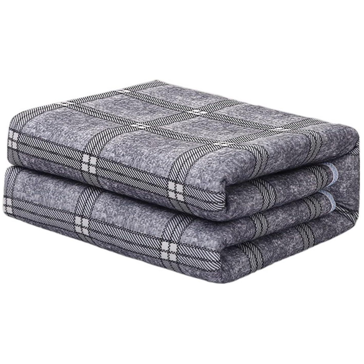 Электропростынь с сумкой electric blanket 150*120 клетчатая серая  (20)