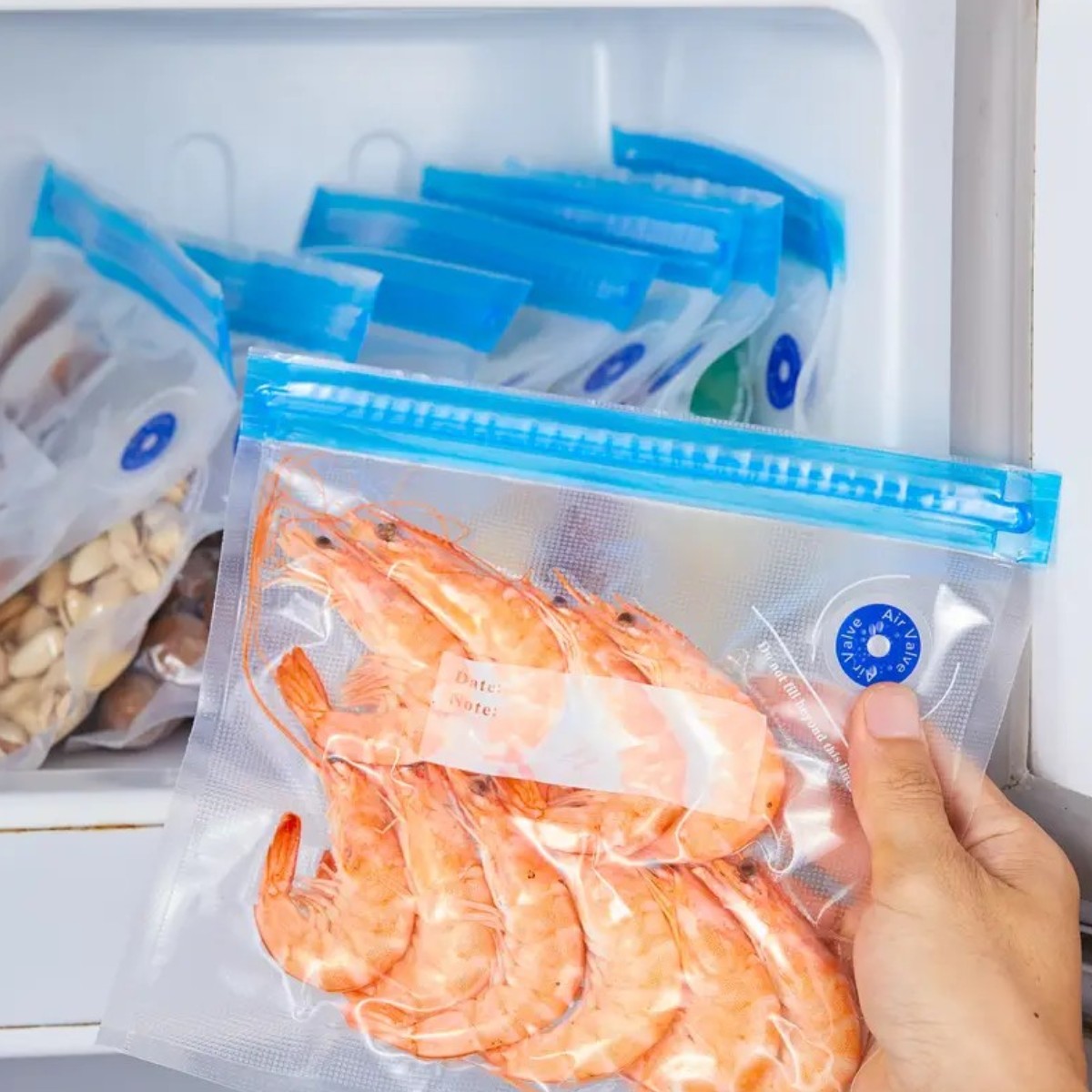 Вакуумные пакеты Vacuum Bag для пищевых продуктов с застежкой и клапаном 6 шт 26 х 34 см (R37418-26)