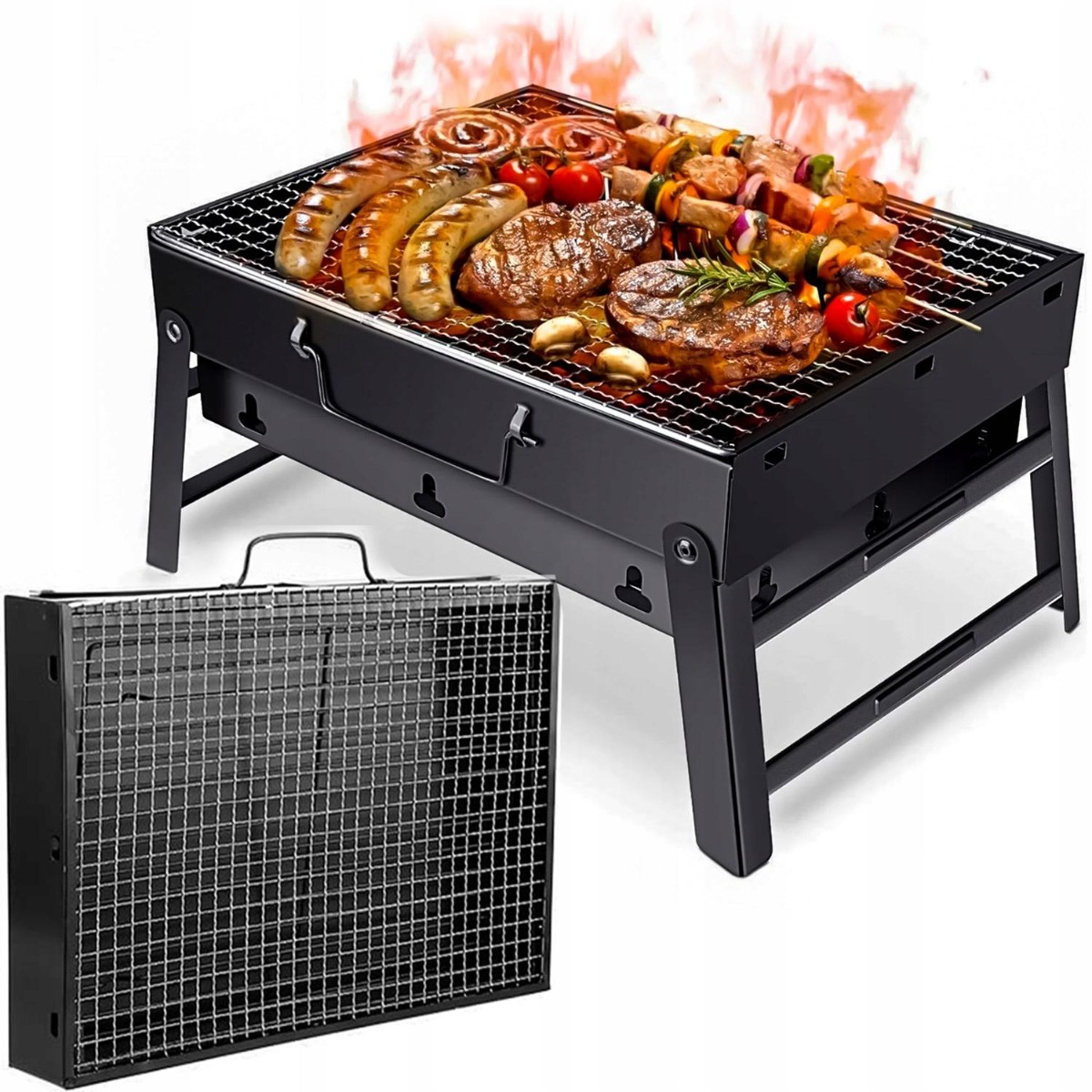 Мангал раскладной BBQ на //// шампуров 35*27*20 см (677)