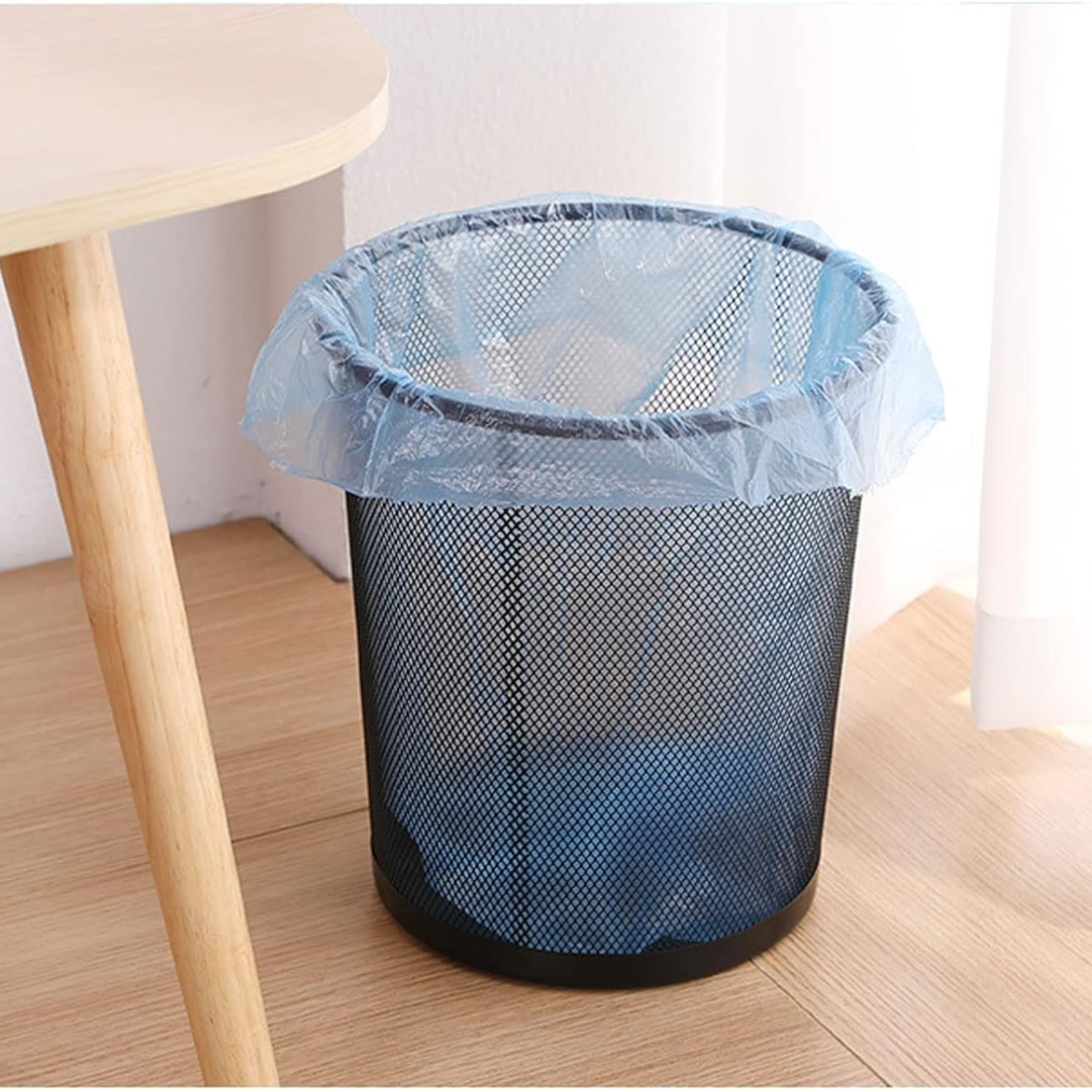 Металлическая корзина для бумаг Paper Basket круглая 23.5 х 18.5 х 27 см (WW01444ST) Черная