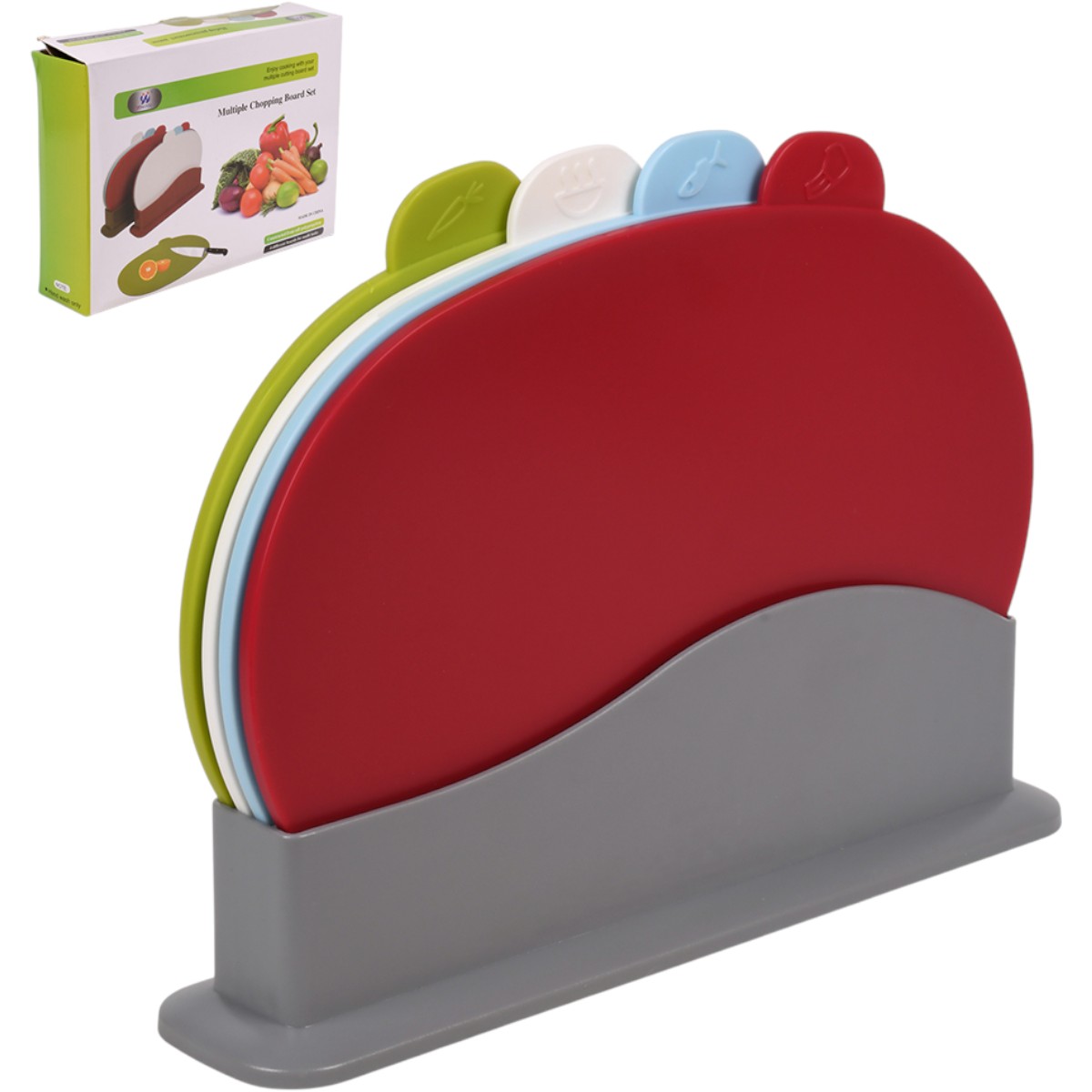 Набір обробних дощок на підставці Board Set 4 шт (TD00363)
