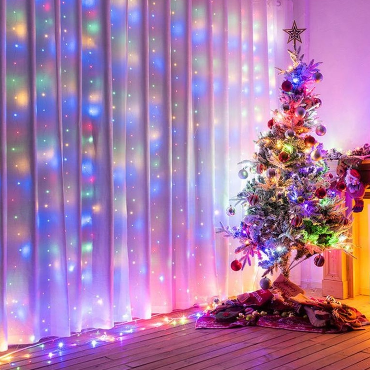 Гірлянда штора на вікно Xmas "Водоспад" 2 х 2 м (7823)