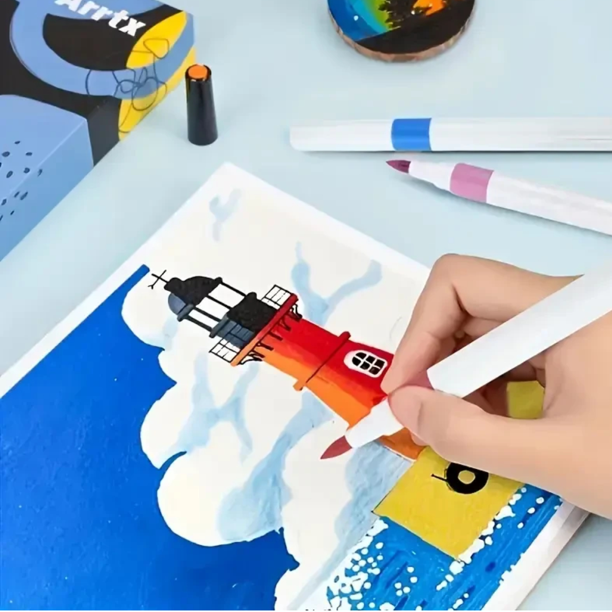 Набор акриловых маркеров Yulin Acrylic Marker 12 шт (Y-04-12)