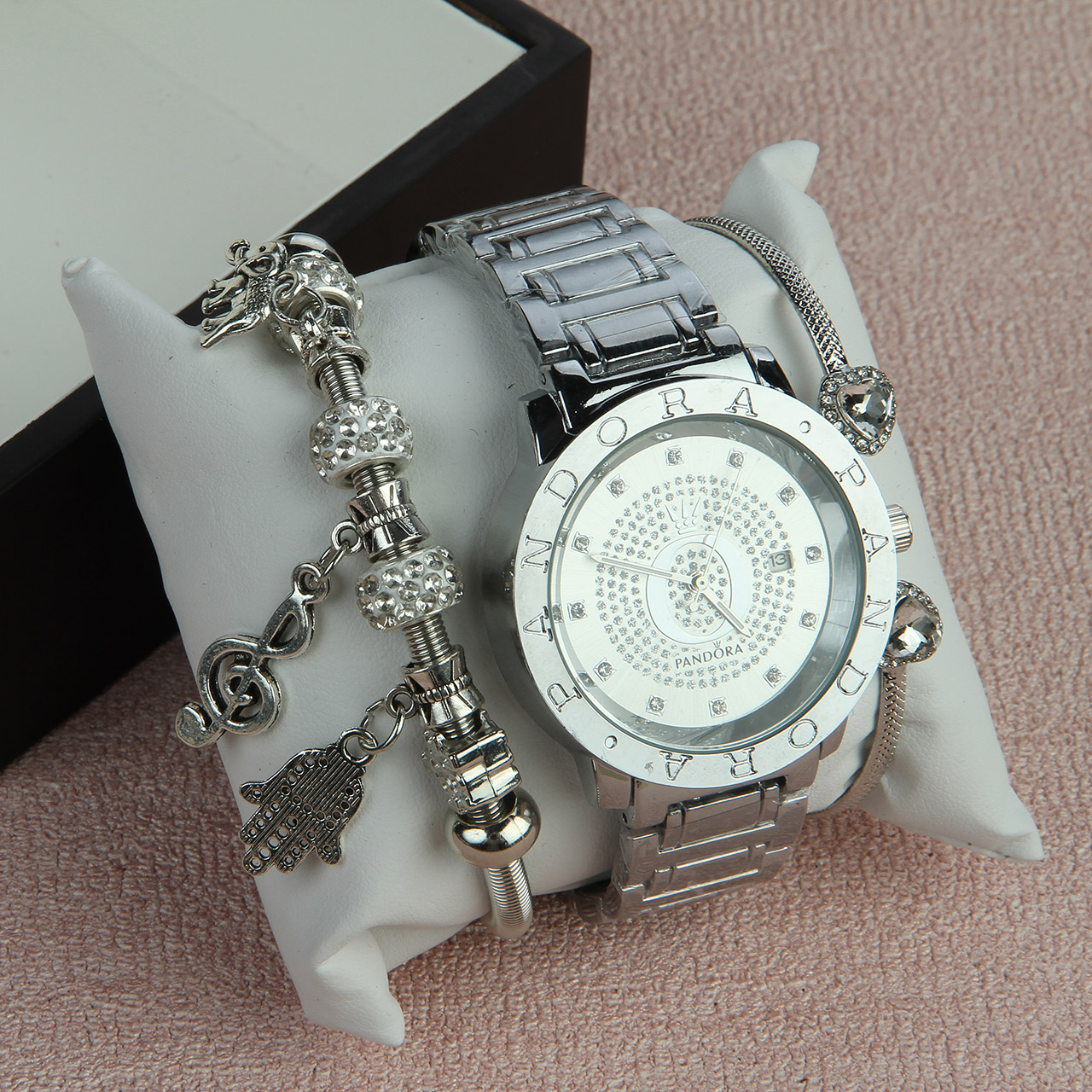Часы женские Pandora silver с серебристым браслетом 9 Mix