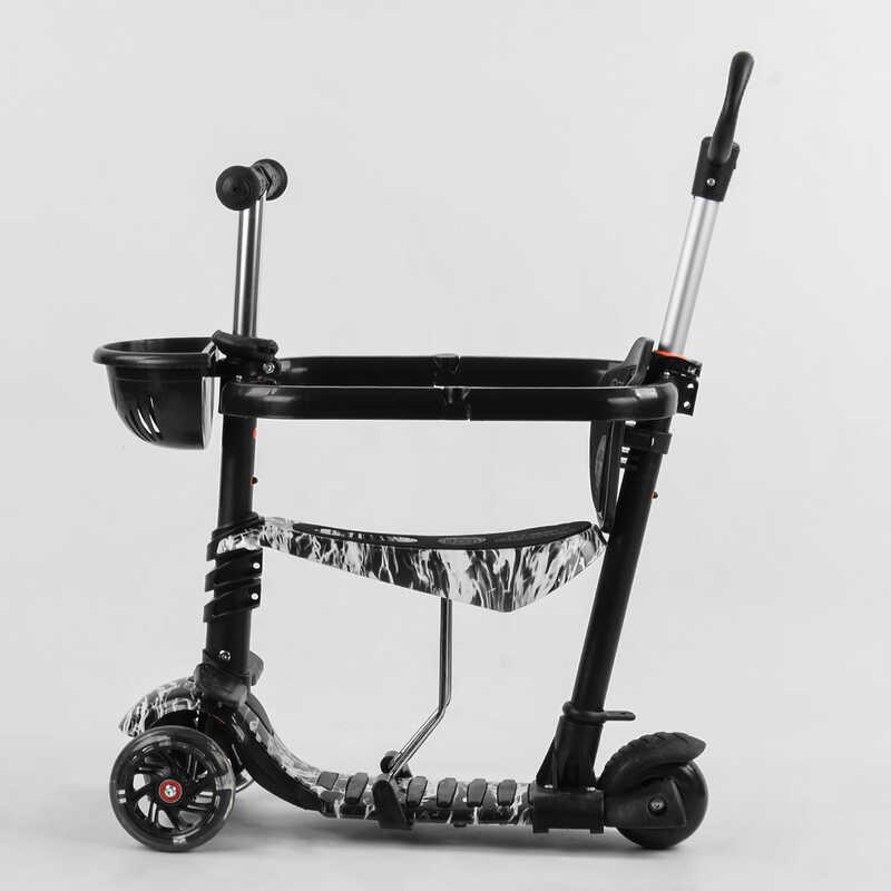 Самокат_5в1_S_0203_(1)_Best_Scooter_АБСТРАКЦИЯ_с_защитным_бампером_PU_колеса_ПОДСВЕТКА__КОЛЕС_в_коро