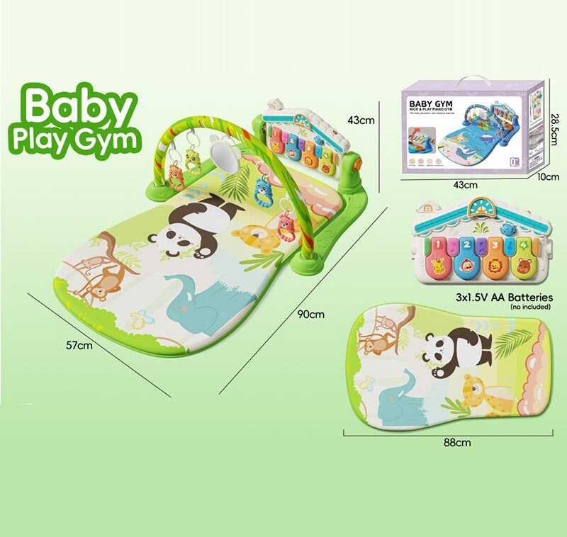 Розвиваючий килимок для дітей Baby Gym з дугою, піаніно та підвісками (8624)