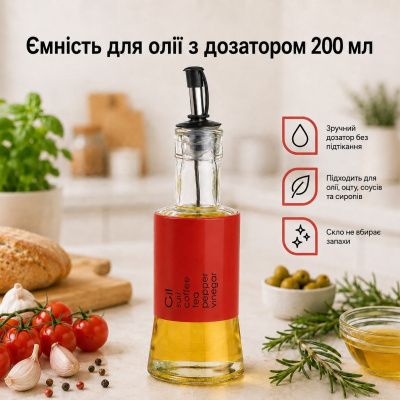 Емкость для масла с дозатором A-PLUS 200 мл (953) (Красный)