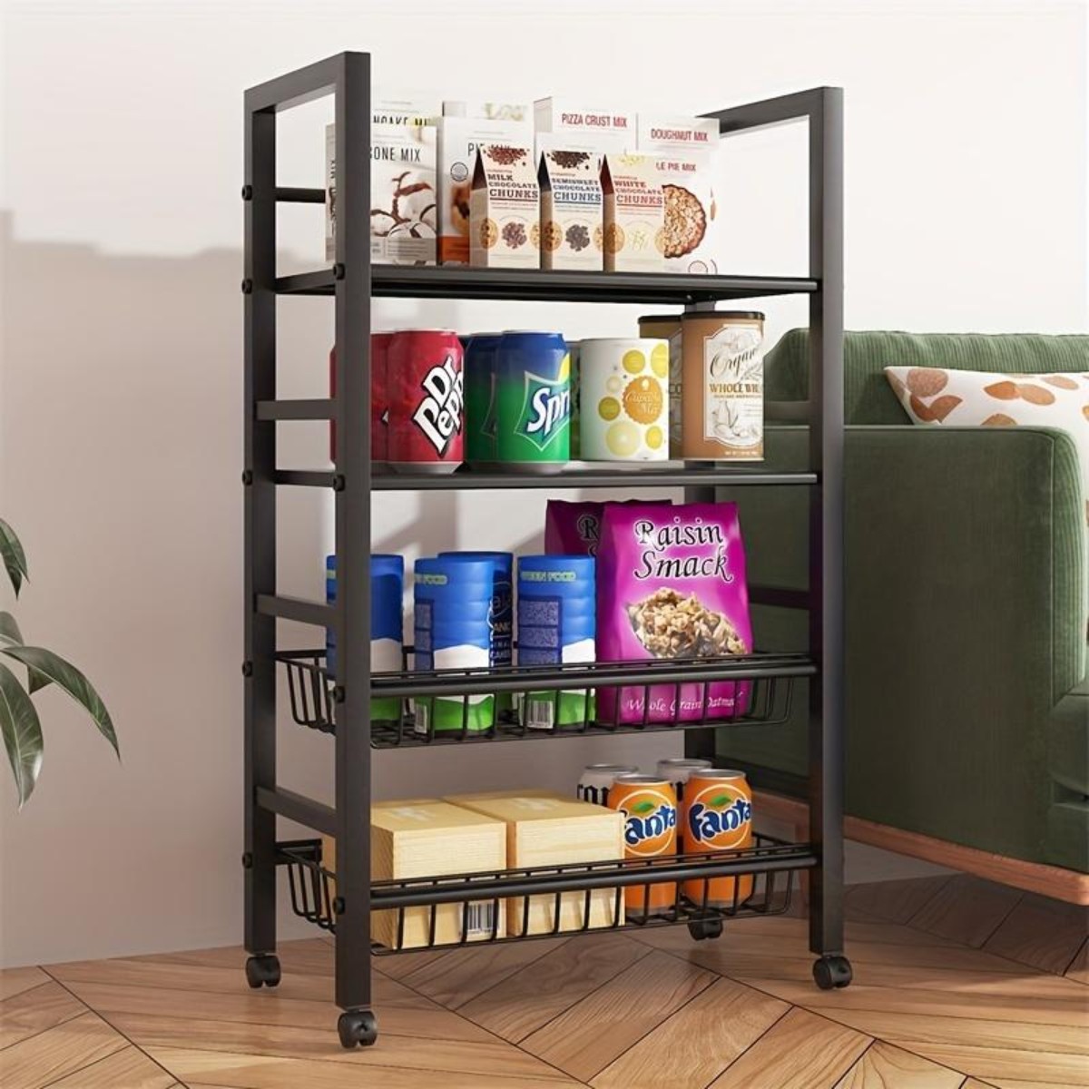 Етажерка на колесах Modern Home "Strong Single" 50 х 32 х 102 см (M50280-S)