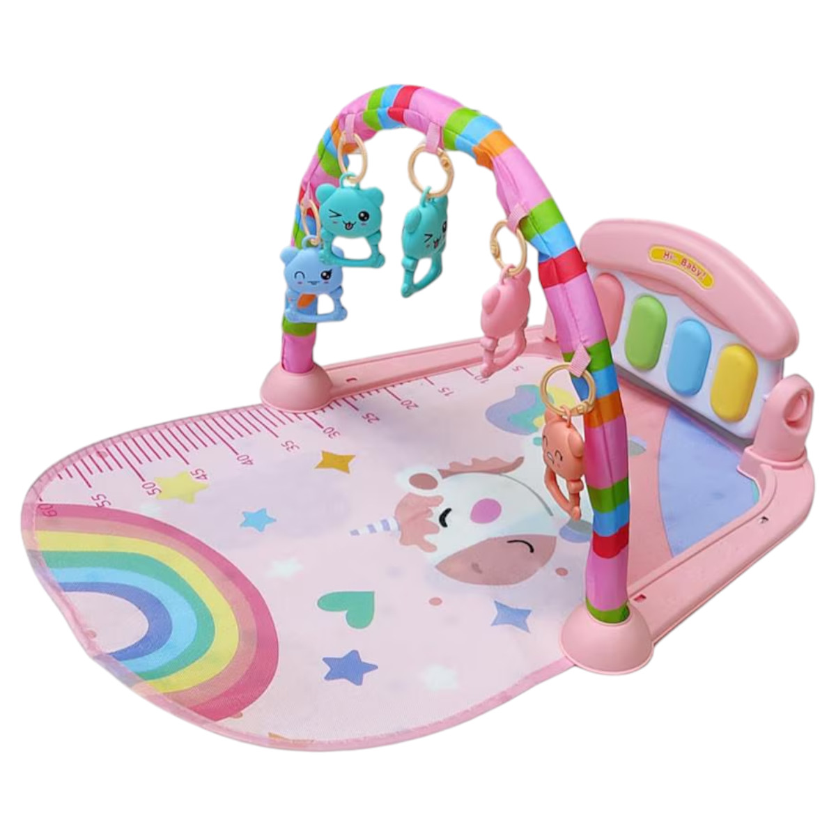 Розвиваючий килимок для дітей Baby Piano Gym з дугою, піаніно та підвісками (8808-2)