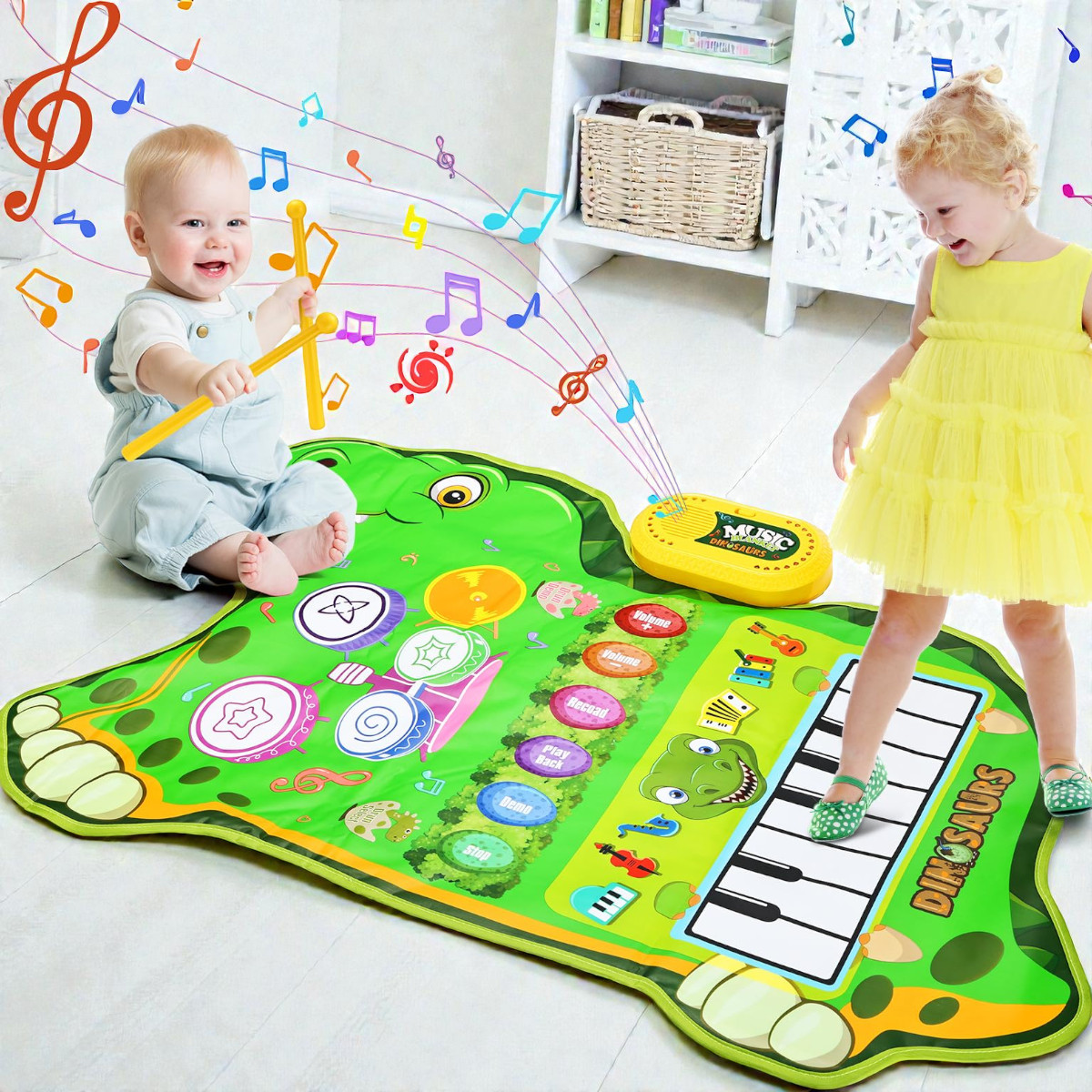 Дитячий музичний килимок 2 в 1 Music Blanket іграшка зі звуками для дітей (YYD-02)