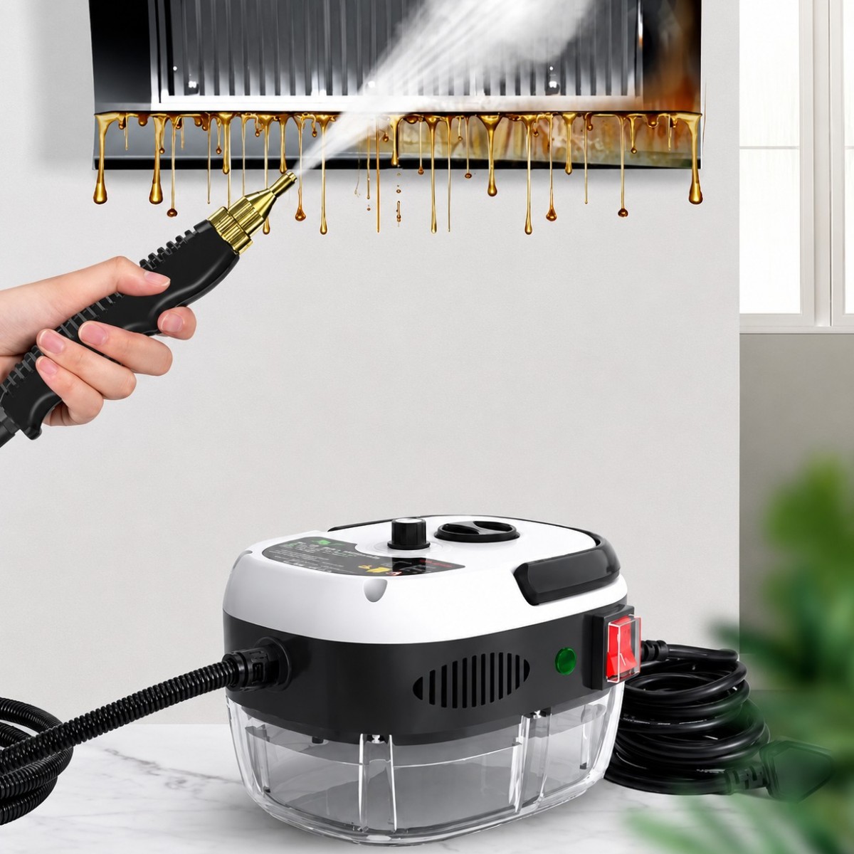 Пароочиститель универсальный Steam Cleaner ручной отпариватель с насадками для уборки и дезинфекции