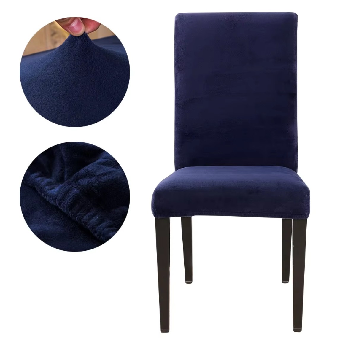 Чохол на стілець натяжний Elastica Cubre Silla "Dark Blue" 50 х 40 см~65 х 45 см (R89563-DB)