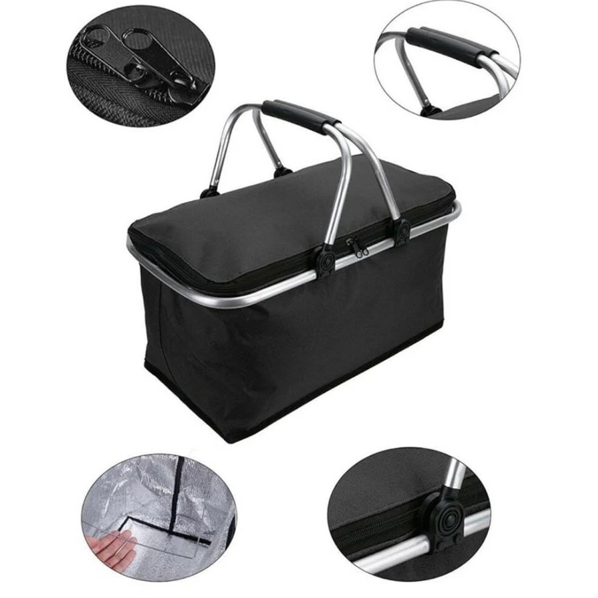Термосумка складная A-PLUS 48 х 28 x 23 см 372 FB (Черный)