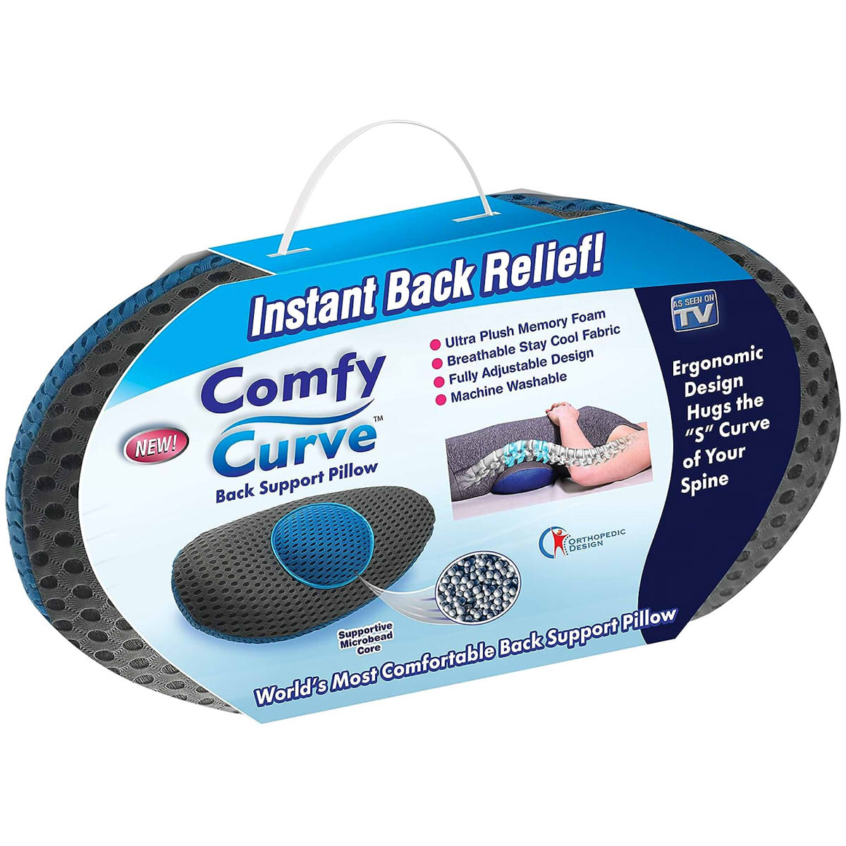 Подушка ортопедична під спину Back Support Pillow Comfy Curve