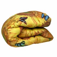 Одеяло Constancy 195 х 205 (24085) Голубое-белое с цветами