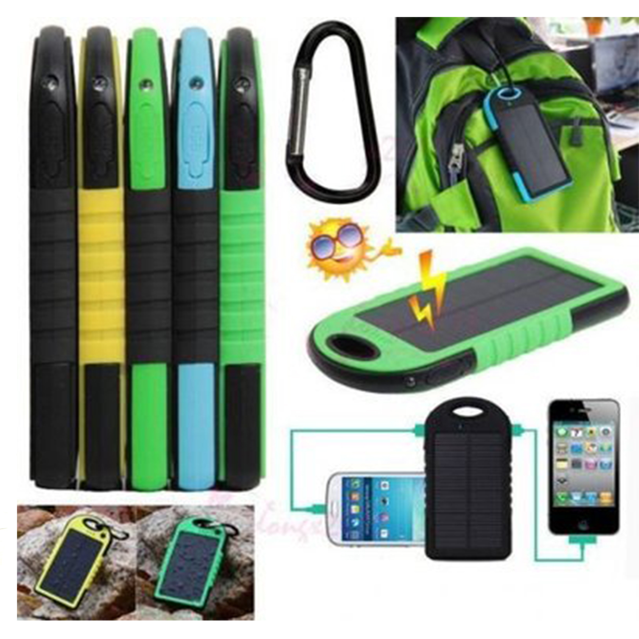 Павер Банк на солнечной батарее Solar 10000 mAh Black