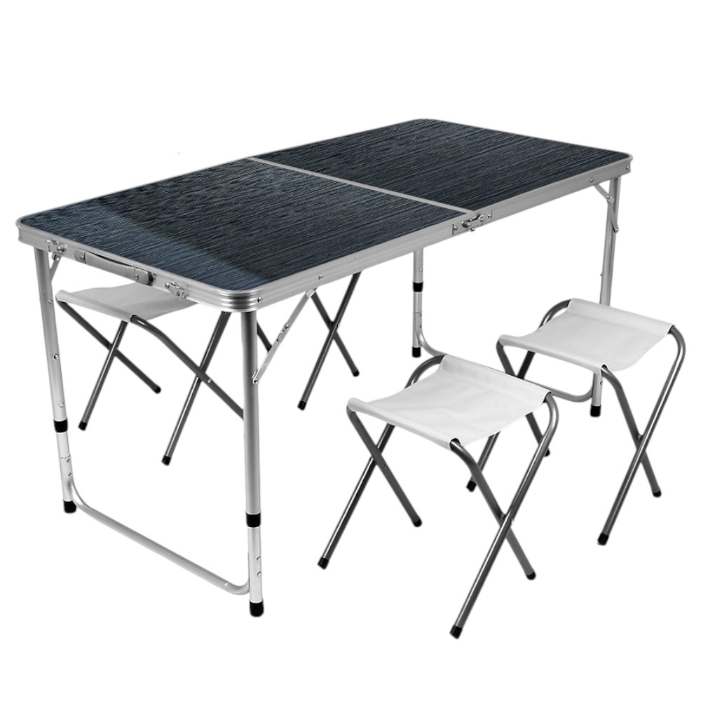Розкладний стіл валіза з 4 стільцями для пікніка, риболовлі Folding Table 120 х 60 х 70 см (MH-5309S)
