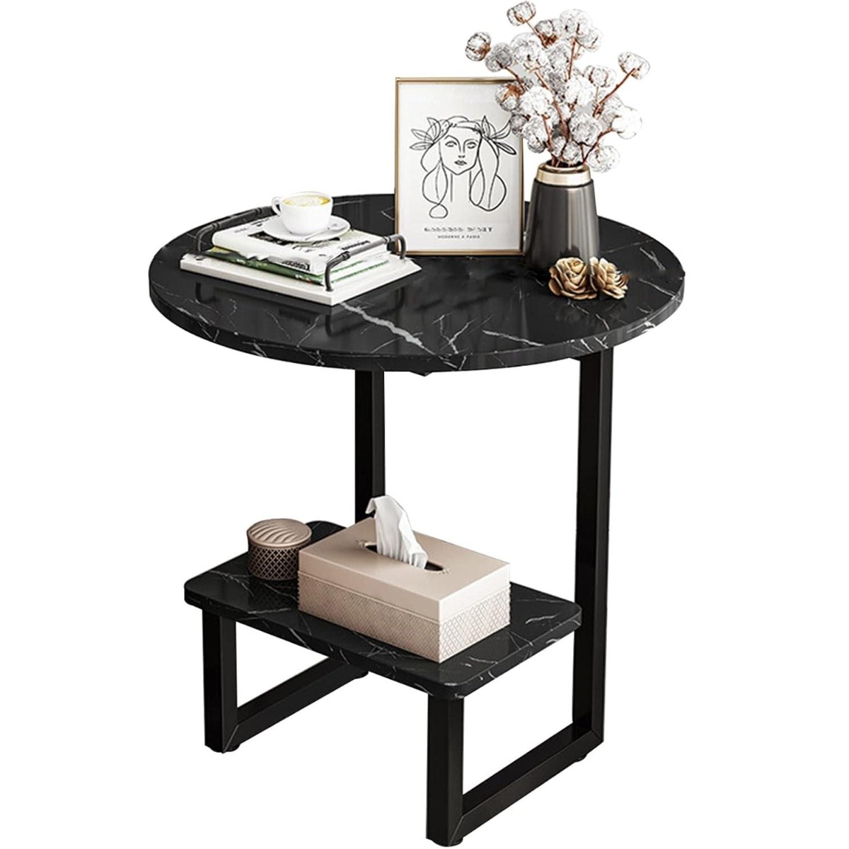 Стол журнальный Modern Home 2 яруса 40 х 40 х 56 см (M50273-BL) Черный