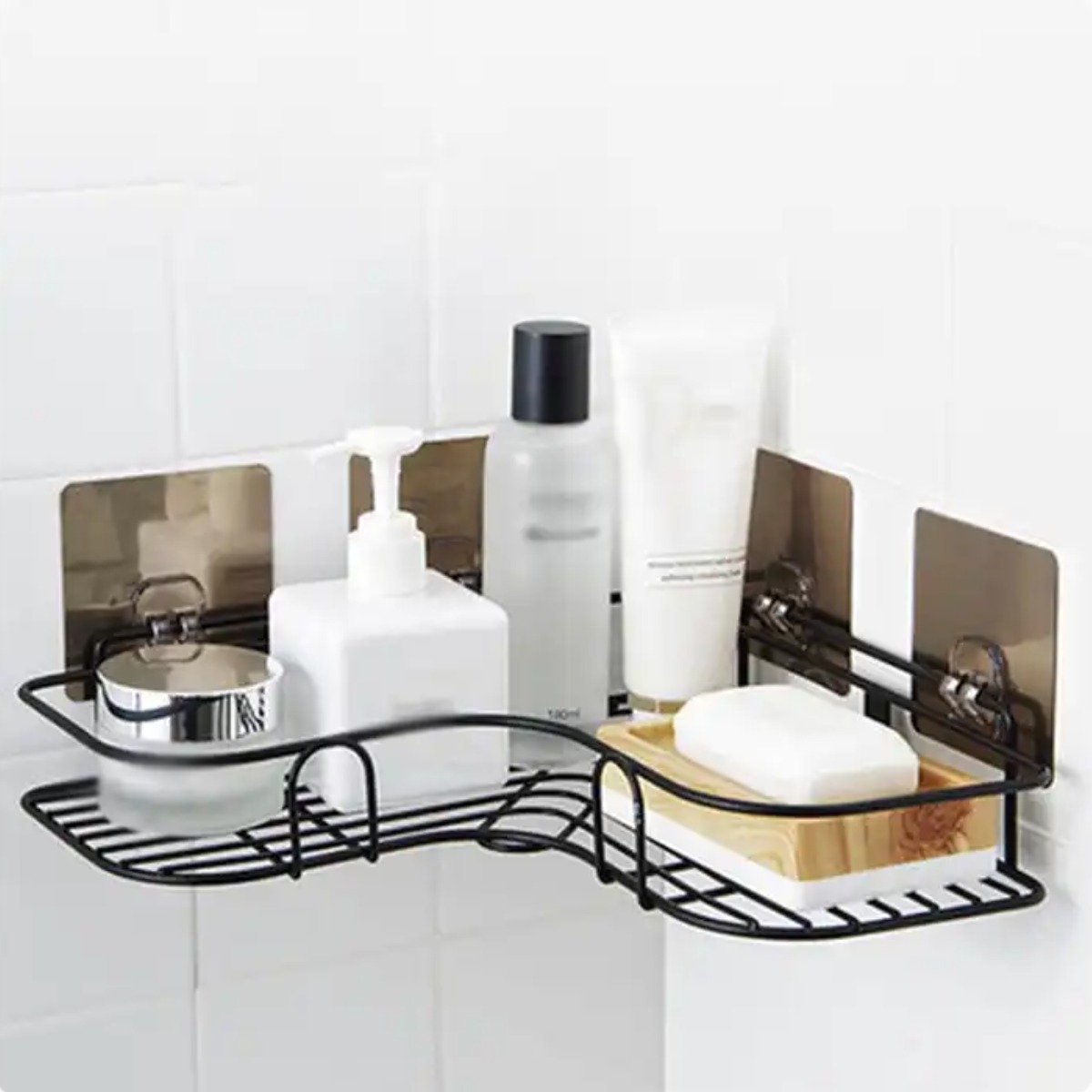 Полиця кутова у ванну Modern Home 27 х 27.4 х 4.5 см (TL00407)
