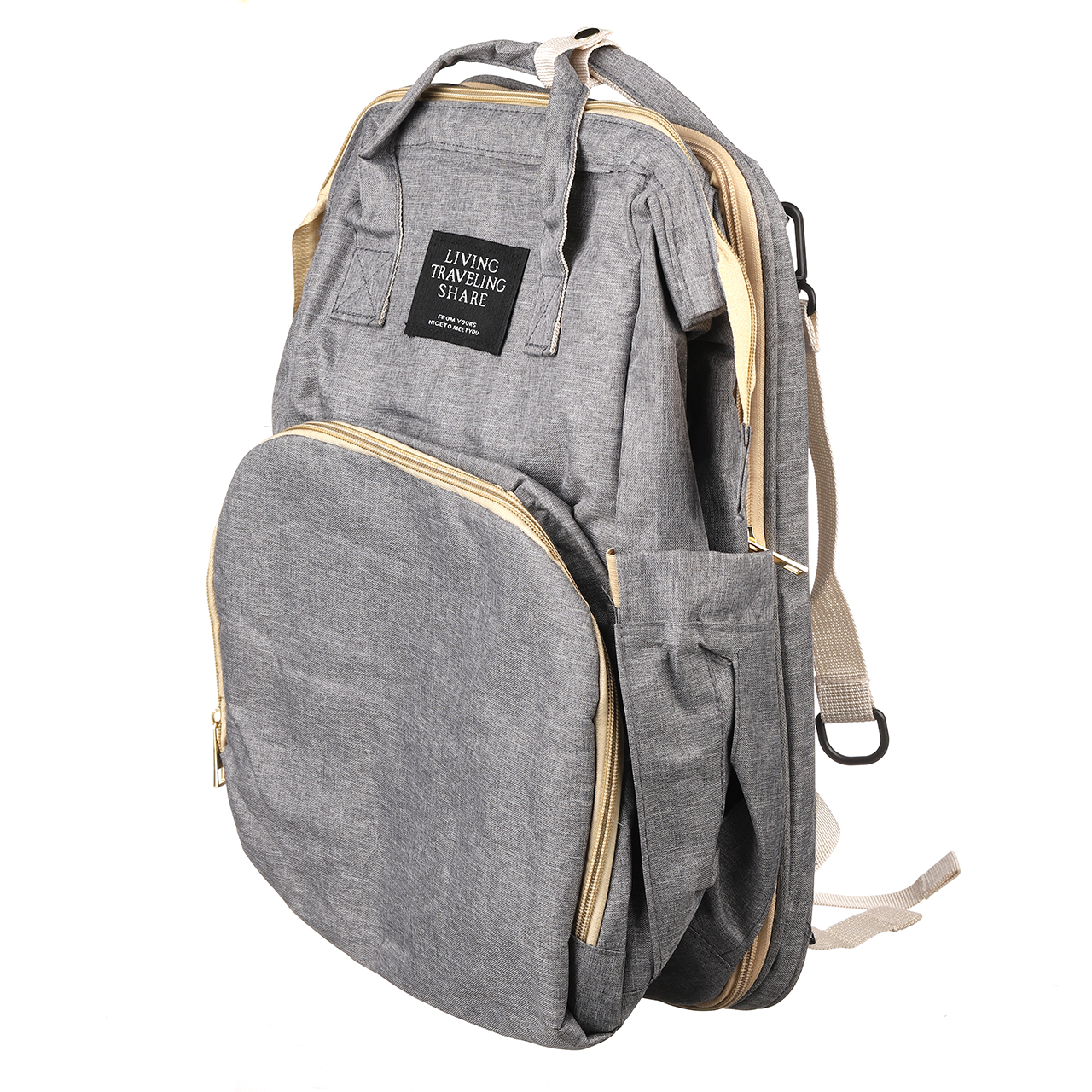 Рюкзак-кроватка для мамы Baby Travel Bed-Bag Черный 20 Серый 10