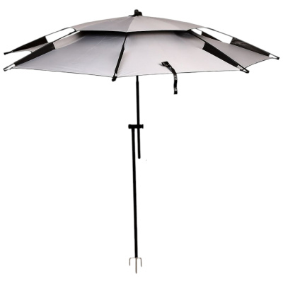 Зонт пляжный садовый рыбацкий антиветер с наклоном Outdoor Umbrella 2 м (MH-5470) (Серый)