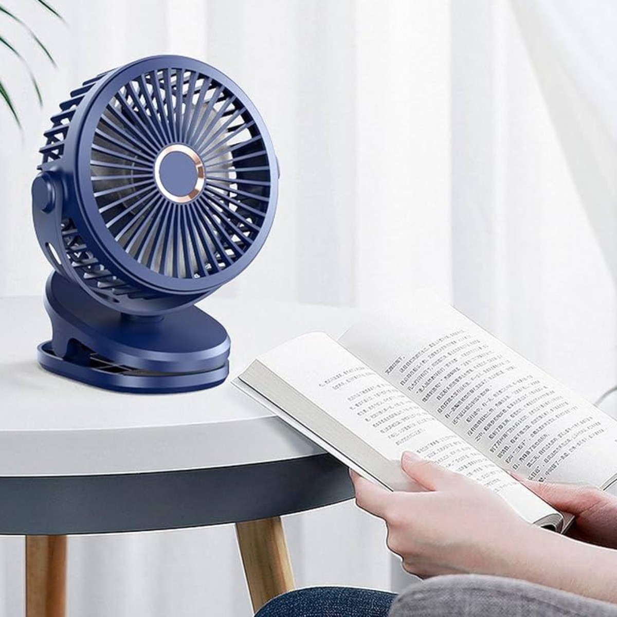 Портативный USB вентилятор на аккумуляторе с прищепкой Mini Fan