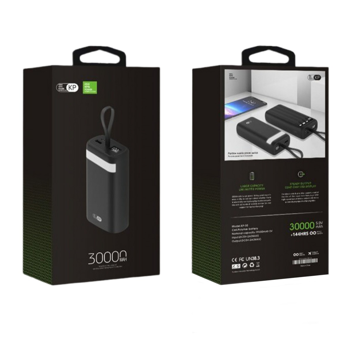 Мобильная зарядка Power Bank KP KP-30 30000 mAh 