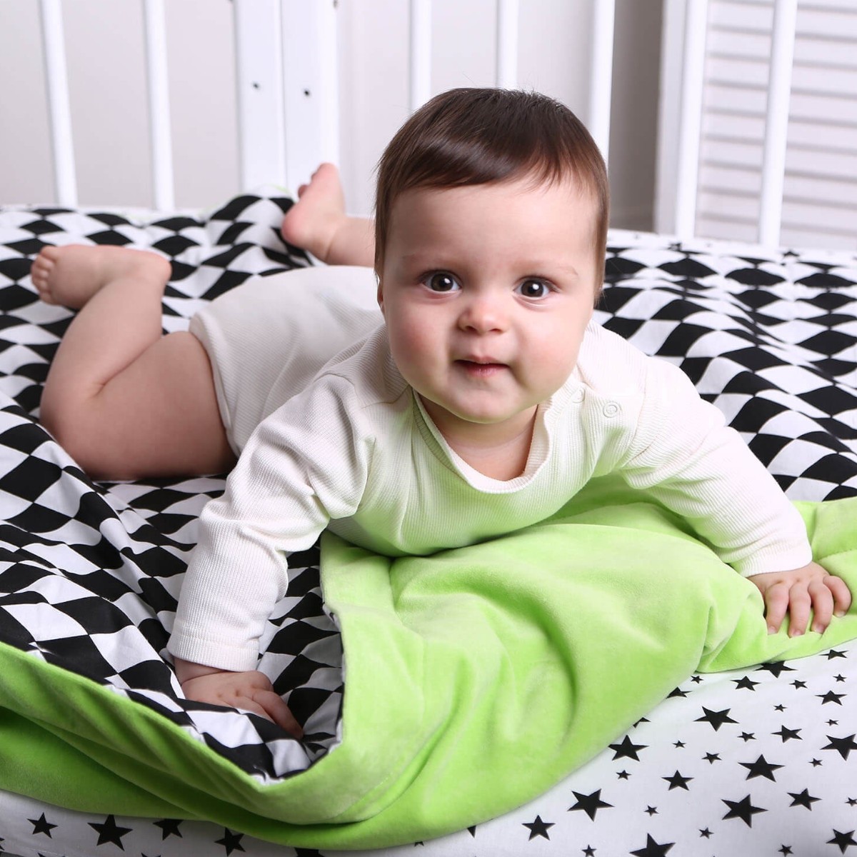 Дитячий постільний комплект Масік "Bed Set Newborn" подушка, ковдра, простирадло (МС110512-08) Зелений