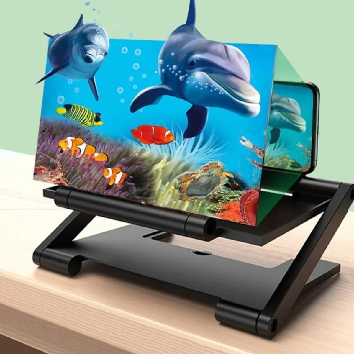 Складная регулируемая подставка-увеличитель экрана для телефона 3D Video Amplifier (7392)