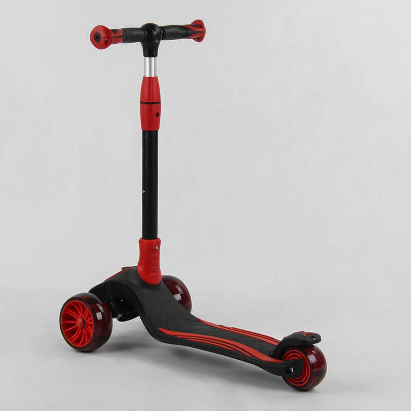 Самокат_трехколесный_С-01618_Best_Scooter_(4)_складной_алюминиевый_руль_3_колеса_PU_со_светом_d=12_с