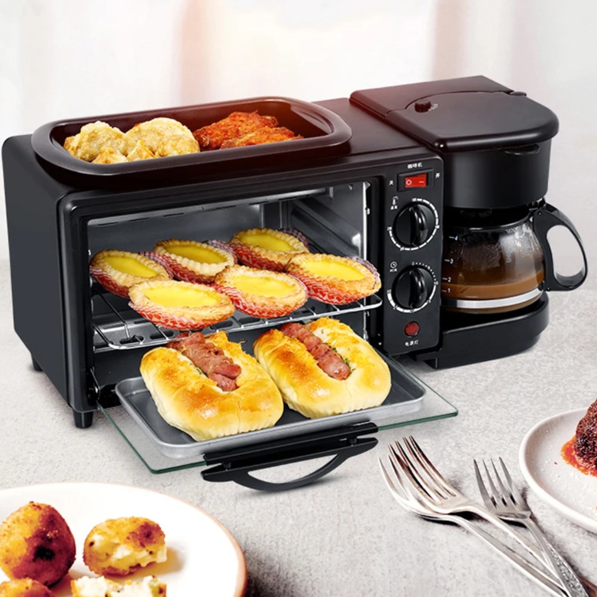Багатофункціональна електрична машина для сніданку Breakfst Maker 3 в 1 (31 BM) 