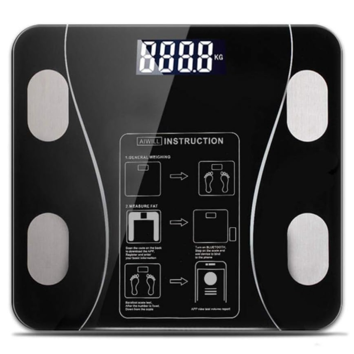 Напольные умные фитнес весы Scale one с Bluetooth до 180 кг