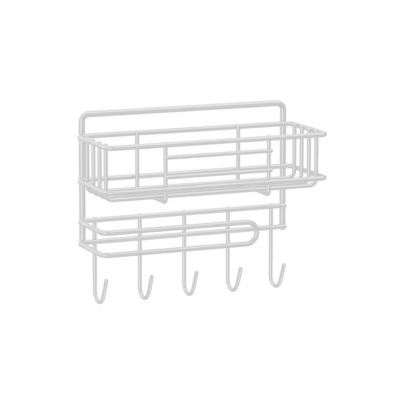 Полка-органайзер настенная с держателем Modern Home 29.5 х 10 х 23.5 см (M50258) (Белый)