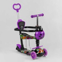 Самокат_5в1_S_6305_(1)_Best_Scooter_АБСТРАКЦИЯ_с_защитным_бампером_PU_колеса_ПОДСВЕТКА__КОЛЕС_в_коро