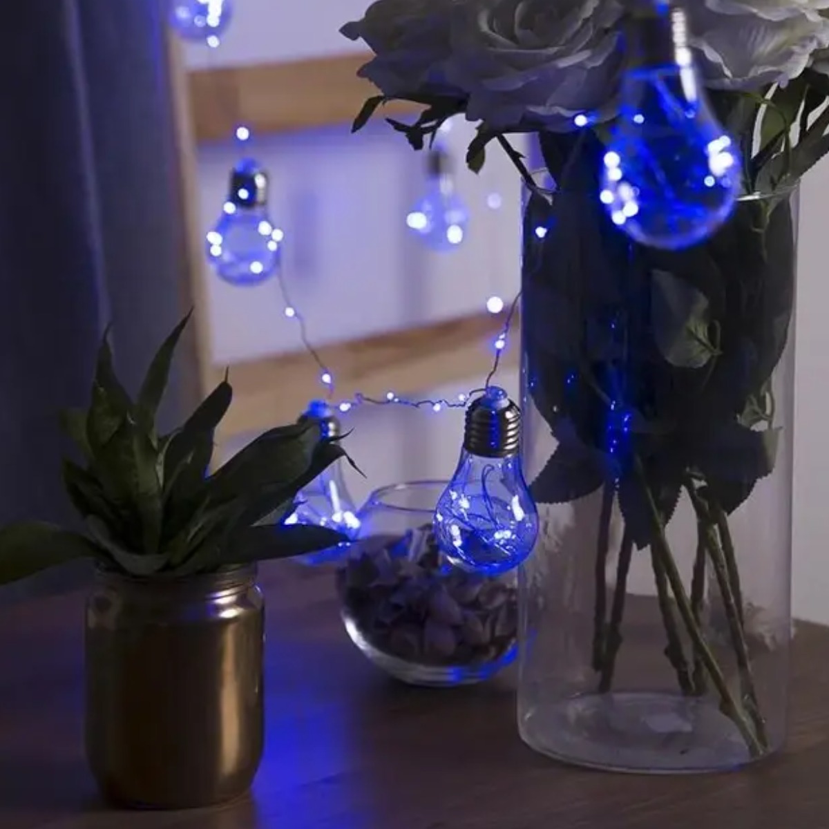Гірлянда новорічна Ledlight "Лампочки Едісона" 2.5 м (RD9009) Синя