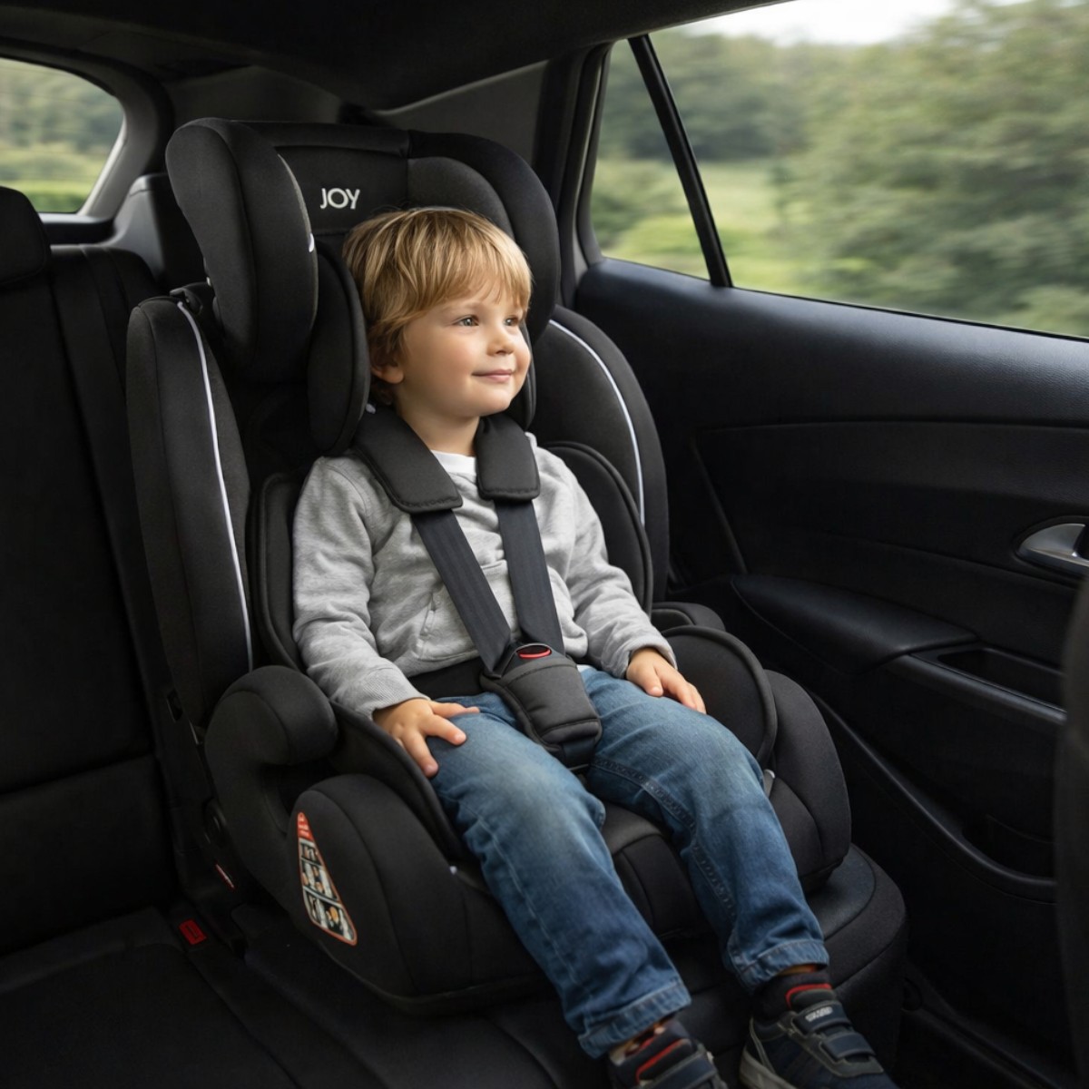 Детское автокресло JOY ISOFIX (SX-16809) Черно-серое