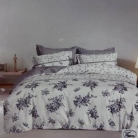 Комплект постельного белья полуторный KOLOCO 100% хлопок (40104) Розы на белом
